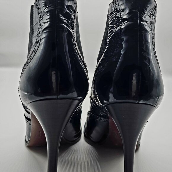 Cole Haan Bespoke 1928 Booties 7B Oxford Wingtip High Heel Bootie - Picture 3 of 5